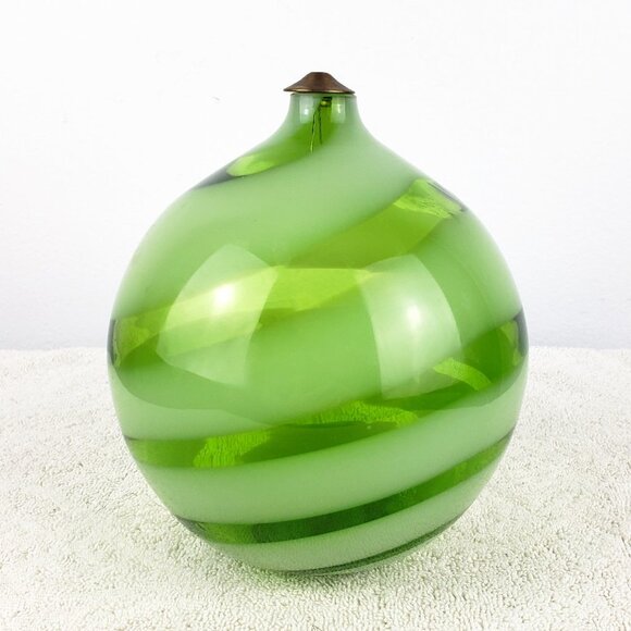 Jozefina Large Hand Made Green Glass Ball NWT - Picture 1 of 4